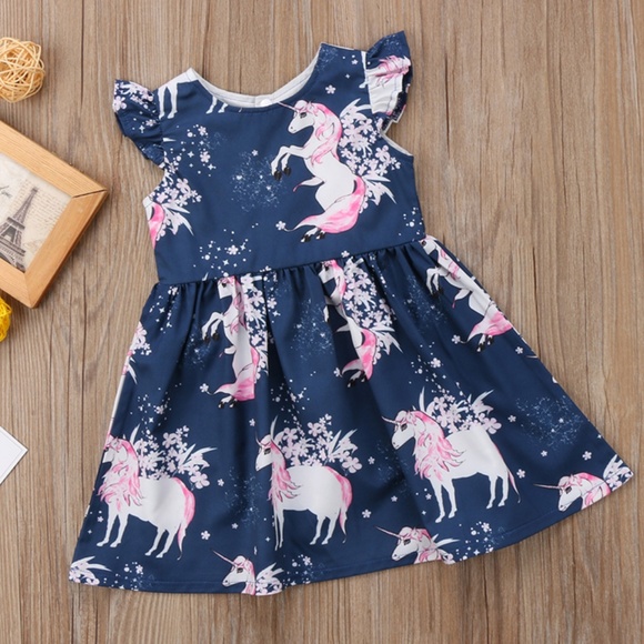 Other - NWT UNICORN toddler girl party Dress short sleeve